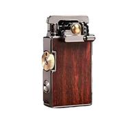2025 Briquet à kérosène rétro à bascule classique réutilisable à flamme douce, coupe-vent for l'extérieur, les voyages, le camping (carburant non inclus)(Redwood 1)