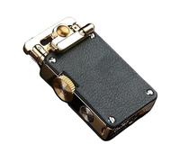 2025 Briquet à kérosène rétro coupe-vent à bascule classique réutilisable à flamme douce for l'extérieur, les voyages, le camping (carburant non inclus)(Green)