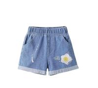 2025 Cadeau Fille Short en Jean Pantalon Court en Jean Ado Ete Fluide Large Short été Filles Ample Chic Casual Sport Plage Vacances Confortable Shorts et Bermudas en Coton