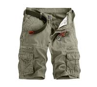 2025 Cadeau Homme Short Cargo de Sport Hommes D'Été Décontracté À La Taille Élastique Shorts Baggy Casual Eté Bermuda De Couleur Unie Pantalon Court Sportif Mode Léger avec Poches Pas Cher