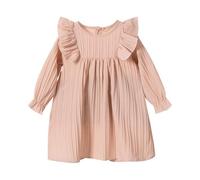 2025 Cadeau Robe Fille Printemps Ete Loisirs de Fête Pas Cher Swing Robe Filles Chic et Elegant Léger Fluide Vetement Robes de Fête Anniversaire Soirée Cocktail Dress 0-6 Ans
