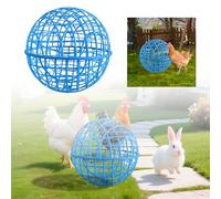 2025 Cage sphérique mobile à roulettes pour poulet, lapin, course, extérieur, ferme (taille C, taille unique)