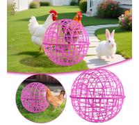 2025 Cage sphérique mobile à roulettes pour poulet, lapin, course, extérieur, ferme (taille D, taille unique)