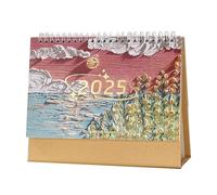 2025 Calendrier De Bureau Peinture Aquarelle 2025 Tablette Table PAD Avec Notes Note Calendrier Bureau D'espace D'objectif Mensuel