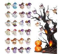 2025 Calendrier De Compte À Rebours Pour Halloween - Calendrier De Décompte Avec 24 Pendentifs Fantômes | Décor Mural Plat En Acrylique Pour Famille Adultes Ados Amis