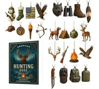 2025 Calendrier De L Advent, Outil De Chasse 2D Décor Maison - Décompte Décoratif pour Chasse de Noël avec Charme,Pour Anniversaire Fête Vacances Entrée Fenêtre Couronnes Chambre Armoires