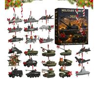 2025 Calendrier De L Avent De Noël | Décoration De Noël Pendentif - Calendrier De Compte A Rebours 2025 Figurine De Vehicule Aerien En Acrylique 2D Pendentif | Hommes Femmes Garçons Filles
