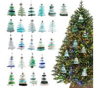 2025 Calendrier De L Avent En Verre De Mer Pour Noël,Décor en Acrylique 2D | 24 Jours Calendrier de Compte à Rebours Inspiré par,pour Arbre de Noël Rétroviseur de Voiture Adultes