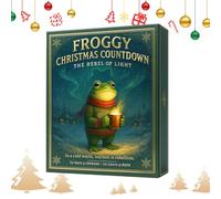 2025 Calendrier De L'Avent Grenouille,Décoration En Acrylique 2D Pour Ornement | Pendentif À Thème Grenouille Pour 24 Jours | Pour La Maison Arbre De Noël Voiture Mur Fenêtre Porte Adultes Vacances