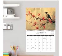 2025 Calendrier mural mensuel, 2025 Mur du calendrier,18 mur de calendrier mensuel - Organisateur de planificateur de famille Hangable pour rédiger des notes, des idées, rendez-vous, réunions