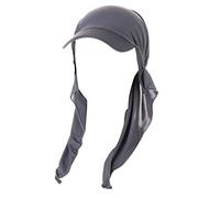 2025 Casquette de Baseball Casquette Hijab Écharpe Tissu Simple Turban Été Respirant Musulman Foulard Hijab Casquette pour Femmes Hommes Casquette Bleu Enfants, gris, taille unique
