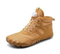 2025 Chaussures d'hiver à lacets épaisses décontractées pour homme Semelle souple Chaussures tendance pour papa Bottes de neige VTT Chaussures imperméables, marron, 43 EU