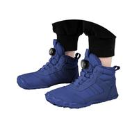 2025 Chaussures d'hiver à lacets épaisses décontractées pour homme Semelle souple Chaussures tendance pour papa Bottes de neige VTT Chaussures imperméables, bleu foncé, 43 EU