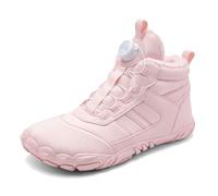 2025 Chaussures d'hiver à lacets épaisses décontractées pour homme Semelle souple Chaussures tendance pour papa Bottes de neige VTT Chaussures imperméables, Rose, 41 EU
