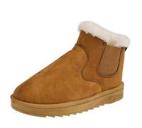 2025 Chaussures d'hiver Femme Neige Courte Doublure Chaude Hiver Confortable Chaussures Plates Antidérapantes Extérieur Basse Taille Femme Chaussures Printemps Baskets, marron, 39 EU
