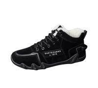 2025 Chaussures Enfants Garçons Bottes de Neige Hiver Coton Peluche Épais Antidérapant Chaud Grand Enfant Petit Enfant Randonnée Chaussures de Randonnée Extérieur Hommes 43, Noir , 42 EU