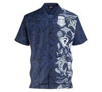 2025 Chemises décontractées pour hommes pour la vie quotidienne Plage Détente et confort à la maison Designs imprimés uniques pour le style d'été Chemise de bodybuilding pour hommes, Marine, 3XL