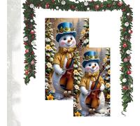 2025 Christmas and Halloween Front Door Decoration, Christmas Door Covers for Front Doors, Stretchable Stretch Doors Cover, for Home Outdoor Indoor Ornament (S+L)