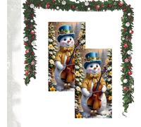 2025 Christmas and Halloween Front Door Decoration, Christmas Door Covers for Front Doors, Stretchable Stretch Doors Cover, for Home Outdoor Indoor Ornament (2PCS*S)