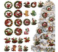 2025 Christmas Calendar Dragon Ornament, 2d Acrylic Pendant with 24 Days Hanging Decorations, Flying Dragon Countdown Decor for Home Tree Car Rearview Mirror Wall Window Door Adults Kids Holiday Fun