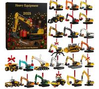 2025 Christmas Countdown Calendar, Countdown Calendar For Kid, 24 Days 2D Acrylic Die-cast Machines Ornament, Christmas Ornament For Husband Son Teens Men Wife Girls Friends