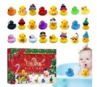 2025 Christmas Duck - Rubber 31x22.6x5cm | 24 Days Christmas Countdown Calendar Rubber Duck | Countdown Calendars Toy For Kids Bath Holiday And Home Use