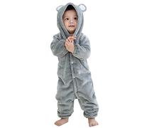 2025 Combinaison en Polaire pour bébé Mignon Manches Longues Fermeture éclair Grenouillère Pyjama Vêtements Manteau avec Pieds Et Ouverture Pratique Body Bébé Grenouillères avec Bonnet