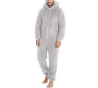 2025 Combinaison Pyjama Homme Grenouillere Homme Combi Pyjama à Capuche Onesie Tout en Un Chaud en Polaire Rompe Sleepwear Ample Comfortable une pièce moelleux et doux