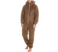 2025 Combinaison Pyjama Homme Grenouillere Homme Combi Pyjama à Capuche Onesie Tout en Un Chaud en Polaire Rompe Sleepwear Ample Comfortable une pièce moelleux et doux