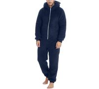 2025 Combinaison Pyjama Homme Grenouillere Homme Combi Pyjama à Capuche Onesie Tout en Un Chaud en Polaire Rompe Sleepwear Ample Comfortable une pièce moelleux et doux
