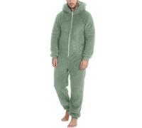 2025 Combinaison Pyjama Homme Grenouillere Homme Combi Pyjama à Capuche Onesie Tout en Un Chaud en Polaire Rompe Sleepwear Ample Comfortable une pièce moelleux et doux