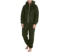 2025 Combinaison Pyjama Homme Grenouillere Homme Combi Pyjama à Capuche Onesie Tout en Un Chaud en Polaire Rompe Sleepwear Ample Comfortable une pièce moelleux et doux