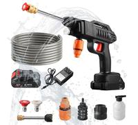 2025 Cordless Pressure Washer,1500W Portable Pressure Washers with 2 Nozzles, 2 Battery, 5m Hose Cordless Jet Washers (1 Set)