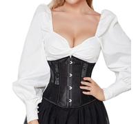 2025 Corset moulant pour femme avec 26 baleines doubles en acier, Noir , M