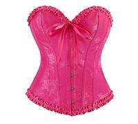 2025 Corset pour femme | Surpoitrine à lacets et cincher à la taille - Lingerie amincissante, rose vif, L