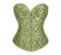 2025 Corset serré à 26 baleines en acier robuste #9974, Vert, XXL