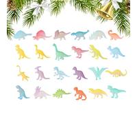 2025 Countdown Calendar - Glow in the Dark 24 Day Dinosaur Figure Set pour les vacances, calendrier de l'Avent avec fonction d'affichage interactive, figurine de Noël pour les étagères à chambre d'enf