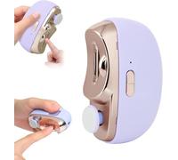 2025 Coupe-ongles électrique, ponçage automatique des ongles, coupe-ongles sans fil, sans bruit, fonctionnement à un toucher, personnes âgées et adultes, lime à ongles portable pour enfants Violet