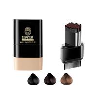 2025 - Crayon de coloration instantané 2 en 1, avec bâton de coloration intégré, imperméable et résistant à la transpiration, idéal pour les cheveux gris, Instant Hair Color Stick avec peigne intégré