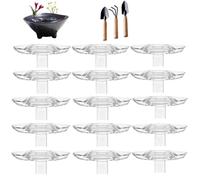 2025 Creative Floating Floral Arrangement Holder, Clear Acrylic Floating Flower Bowl Stem Holder, Hydroponic Floral Fixation Holders Insert, for Bowls/Fish Tanks Fixation Decoration (15PCS,S)