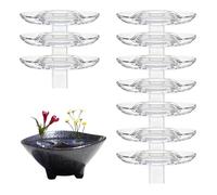 2025 Creative Floating Floral Arrangement Holder, Floating Flower Holders for Water, Clear Acrylic Rotating Flower Bowl Stem Holder for Fish Tanks, Bowls & Table Decor (10pcs,5 * 2cm)
