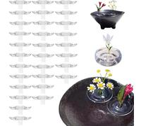 2025 Creative Floating Floral Arrangement Holder, Innovative Floating Flower Display Stand, Modern Float Vase Pedestal Stand, 10/20/30 Pcs DIY Clear Acrylic Flower Bowl Stem Holder (Small,30Pcs)