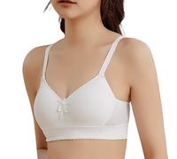 2025 Crop Top Soutien-gorge Fille Sans Couture Sport Soutien-gorge Entraînement Blanc Adolescent Camisole Style Léger Sans Couture Enfants Bustier Fille 146, Blanc., 9-11 ans