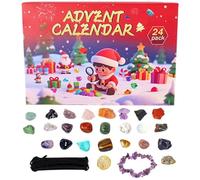 2025 Crystal advent calndar - 24 Days gemstne Jewelry Countdown Set, Natural Healing Stones Collection | Mindful Spiritual Seta With Calming Vibe For Adults Teens Kids Family Home Meditation School