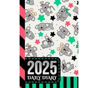 2025 Daily Diary: Hardcover / One Page Per Day / 6x9 Dated Organizer With Hourly Planner - 1 Hour Time Slots / To Do List / Notes Section / Scheduling ... Lover - Kawaii Cartoon Animal Theme Pattern