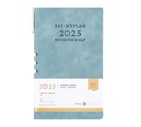 2025 Day Planner Weekly Monthly De Jan-Dec Leather Calendrier Académique Avec Un Carnet Travail Marque Mensuel