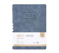 2025 Day Planner Weekly Monthly De Jan-Dec Leather Calendrier Académique Avec Un Carnet Travail Marque Mensuel