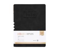 2025 Day Planner Weekly Monthly De Jan-Dec Leather Calendrier Académique Avec Un Carnet Travail Marque Mensuel
