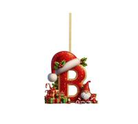 2025 Décoration de Noël - 26 lettres - Décoration de festival - Pendentif en acrylique (B, 8 cm)