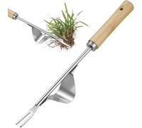 2025 Désherbeur Manuel Outil Gouge Jardinière Manuelle,de Désherbage en Acier Inoxydable avec poignée Bois Pelle Jardinage Arrache Pissenlit (1PCS)